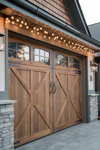 Puerta <span class=keywords><strong>de</strong></span> Garaje Estilo Granero Rústico con Construcción <span class=keywords><strong>de</strong></span> <span class=keywords><strong>Madera</strong></span> Sólida <span class=keywords><strong>y</strong></span> Herrajes <span class=keywords><strong>de</strong></span> <span class=keywords><strong>Hierro</strong></span> Tradicionales <span class=keywords><strong>para</strong></span> un Estilo Rústico - Product Image 3