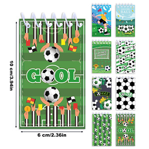 XQ096 Tema de fútbol Mini espiral bobina libretas dibujos animados fútbol diario Cuadernos para partido de Fútbol fiesta regalos suministros - Product Image 2