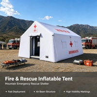 Grandes tentes gonflables d'urgence portables et imperméables pour l'extérieur, à montage rapide et tentes de commandement anti-incendie épaisses