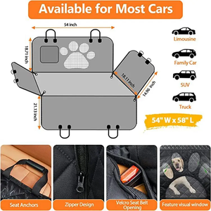 Tapis et coussin universels pour animaux de compagnie en promotion – Housses de siège de <span class=keywords><strong>voiture</strong></span> imperméables pour chiens avec dossier en maille – <span class=keywords><strong>Protection</strong></span> de voyage douce et élégante pour voitures - Product Image 5