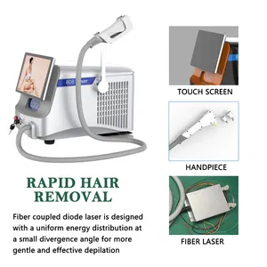 Professional Portable 810nm High Power Fiber Coupled No Channel 808nm Diode Laser Hair Removal machine