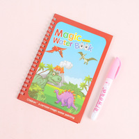 Cadeau de coloriage et de peinture réutilisable pour enfants, personnalisable, avec couverture en papier spirale à eau transparente répétée, pour la maternelle