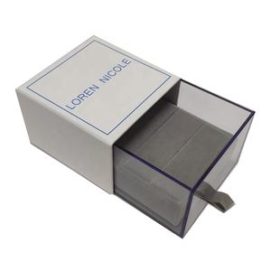 Boîtes d'emballage de tiroir en acrylique à manches en carton rigide personnalisées pour bijoux avec logo - Product Image 4