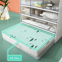 Organisateur empilable imperméable multi-compartiments format A5 à glissière fluide pour l'organisation de la maison, de la salle de bain et du bureau
