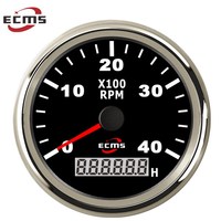 Motorcycle 85mm 4000RPM Tachometer RPM Gauge 1-300 Speed Ratio With Current RPM/Trip Hour/Total Hour