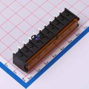 DBT50G-6.35-10P-BK-P OGC Barrier Terminal Block Through Hole,P=6.35mm Connector Three Sides 6.35mm 1x10P Edge Pin - Product Image 1