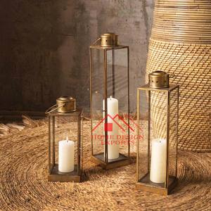 Linterna de vela de acero inoxidable con linterna votiva de cristal decoración de boda última decoración vela tarro linterna votiva para la venta - Product Image 3