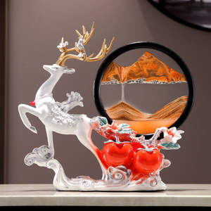 Lumière luxe haut de gamme chanceux orignal ornement maison bijoux sablier sables mouvants peinture décoration pendaison de crémaillère nouvelle maison - Product Image 5