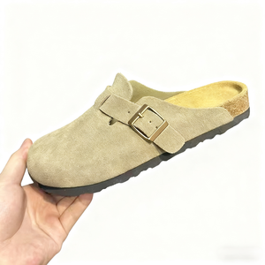 Zapatos <span class=keywords><strong>de</strong></span> zuecos <span class=keywords><strong>de</strong></span> Mula para mujer <span class=keywords><strong>de</strong></span> alta calidad, <span class=keywords><strong>venta</strong></span> directa <span class=keywords><strong>de</strong></span> fábrica, estilo Semi-Drag <span class=keywords><strong>de</strong></span> gamuza <span class=keywords><strong>de</strong></span> piel <span class=keywords><strong>de</strong></span> vaca, hebilla <span class=keywords><strong>de</strong></span> suela <span class=keywords><strong>de</strong></span> corcho cómoda - Product Image 4