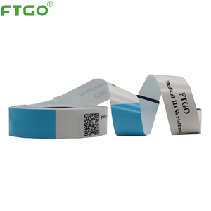 Pulsera de plástico imprimible personalizada para identificación médica de pacientes de hospital con código QR