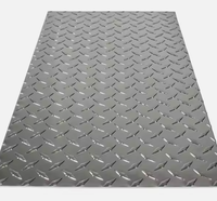 Lembaran Plat Aluminium Checker 4x8 Stucco 1100 1050 H24 Bermotif Embossed Tread untuk Platform Dek Trailer
