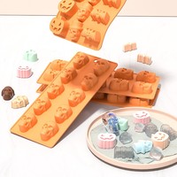 Halloween Silikon-Kuchenform Geister-Feiertagsfigur Kürbis-Geist Hausmousse-Kuchen Backform für Kekse und Kuchen