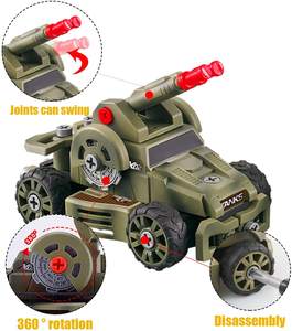 10-in-1 smontare il Kit per la costruzione di stelo giocattolo per auto dell'esercito con strumenti di perforazione, costruisci il tuo veicolo militare, impara il regalo per i bambini <span class=keywords><strong>3</strong></span> + - Product Image 2