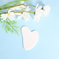 Ensemble de Gua Sha en Jade Vert, Blanc et Noir Naturel et Quartz Rose pour le Visage, Logo Personnalisé, Améliore la Circulation Sanguine, Anti-Âge, Soin de la Peau