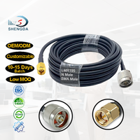 Cable Coaxial LMR195, Conector SMA Macho a N Macho, Baja Pérdida, Adaptador de Antena, Cable RF