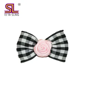 Handmade Tiny Dog Chải Chuốt Ribbon Cung Dot Mô Hình Grosgrain Ribbon Bow Polyester Hoa