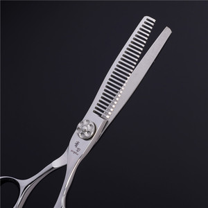 Ciseaux de coiffure Zhi Dao 6 pouces, ciseaux à effiler en acier inoxydable 440C, tête droite, usage professionnel, finition polie - Product Image 4