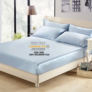 Sang Trọng Tùy Chỉnh Thực hiện Đồng Bằng Nhuộm Lụa Duvet Cover Set Nữ Hoàng Vua Kích Thước 4Pcs Tinh Khiết Lụa Bộ Đồ Giường Đặt Lụa Crib Sheets