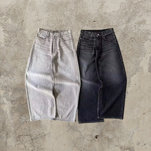 Custom Streetstyle Trend Pure Wash Pantalones Stonewashed Denim Jeans Casual Baggy Jeans para hombres Denim Tear Pants - Product Image 3