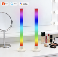 Barra de Luz Ambiental Inteligente RGBIC con WiFi Tuya, Sincronización Musical, Luz LED Ambiental con Control por Voz y Aplicación para Cuarto de Juegos o Escritorio