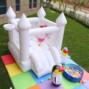 <span class=keywords><strong>Château</strong></span> <span class=keywords><strong>gonflable</strong></span> blanc pour enfants avec petit toboggan, idéal pour les fêtes et les jardins, disponible en plusieurs couleurs - Product Image 6