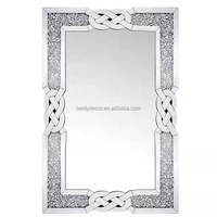 Ensemble de miroirs muraux décoratifs ronds irréguliers sans cadre de style français