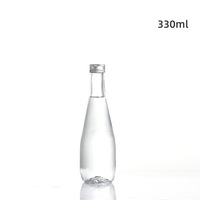 Bouteille de boisson portable EVERSUN en verre transparent 330 ml pour thé froid, jus, eau minérale style Evian, avec couvercle hermétique pour soda