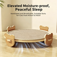 Meow-Enjoy Lit pour chat en panneau de densité, style mignon, tapis rafraîchissant d'été, griffoir double usage, durable et sans peluches, pour toutes les saisons