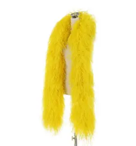 1-20ply окрашенный красочный белый желтый красный декор ремесло страусиное перо боа для рукоделия ремесло костюм для танцев карнавал вечеринка Хэллоуин