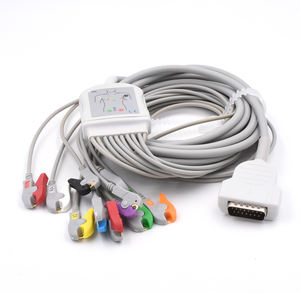 Compatibel voor <span class=keywords><strong>GE</strong></span> Marquette MAC600 10-afleidingen AHA Clip <span class=keywords><strong>EKG</strong></span>-kabel MAC 1100 Medische <span class=keywords><strong>EKG</strong></span>-kabels voor ziekenhuisgebruik - Product Image 4