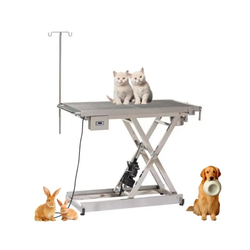 Veterinair 304 Roestvrij Staal Elektrische Chirurgische Operatietafel Elektrische Huisdier Operatietafel Voor Hond Kat