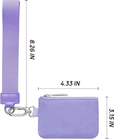 Portable en cuir porte-monnaie fermeture éclair changement sac à main mignon quotidien multi-fonctionnel carte d'identité poche résistant à l'eau voyage poignet pochette
