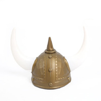 Casque de Viking noir avec cornes, style gladiateur romain médiéval, idéal pour les fêtes - Vente Flash