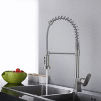 Évier de cuisine tout en cuivre, bac à légumes, robinet de douche, robinet extensible à ressort, robinet brossé, fabricant de salle de bain