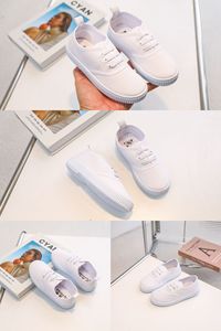 Chaussures Blanches en Toile pour Enfants de Style Classique et Couleur Unie, Vente en Gros de Chaussures en Toile pour Écoliers Garçons et Filles - Product Image 6