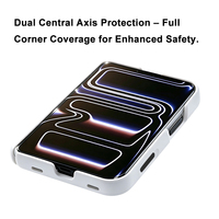 Étui magnétique en silicone liquide OEM respectueux de la peau avec double axe central antichoc et coque pliable pour iPhone Duo