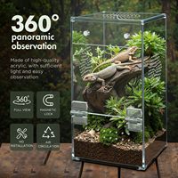 Enclos pour reptiles en acrylique renforcé de qualité supérieure de 3 mm pour araignées sauteuses avec base résistante à l'eau, idéal pour l'établissement d'une crèche