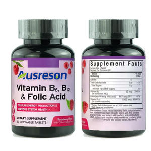 सॉरेसन विटामिन बी 1 बी 6 बी 12 जटिल टैबलेट पूरक ऊर्जा विटामिन बी 6 बी 12 चबाने योग्य टैबलेट का समर्थन करता है - Product Image 3