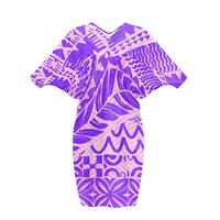 Drop Shipping Pacific Island Casual Beach Ladies Dress Samoan Tapa Tribal Art Design Custom Plus Size Dress Polynesian Clothing