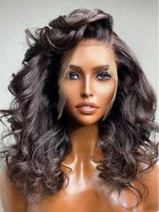 Perruque Lace Front Wig indienne Remy naturelle, perruque à deep wave ample, <span class=keywords><strong>cheveux</strong></span> vierges crus, <span class=keywords><strong>cheveux</strong></span> brésiliens - Product Image 5
