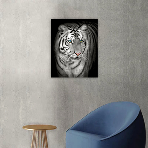 Impresionante <span class=keywords><strong>tigre</strong></span> <span class=keywords><strong>blanco</strong></span> original con cautivadores ojos azules, impresión digital al óleo sobre lienzo, arte <span class=keywords><strong>de</strong></span> pared moderno <span class=keywords><strong>de</strong></span> 40x50cm - Product Image 6