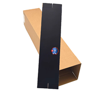 Boîtes d'expédition industrielles personnalisées, longues, en carton ondulé, pour tapis, tapis de sol, emballage, papier mat unique avec laminage UV