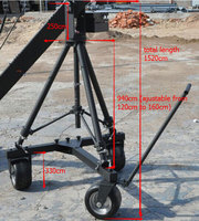 Komplettes Set 7,6m Aluminiumlegierung Wasserdichter Jimmy Jib Film- und Kamerakran