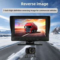 Cámara de Marcha Atrás Portátil IPS de 7 Pulgadas, Kit de Cámara de Estacionamiento, Impermeable, HD a Color, CVBS 720P 1080P para Camión, Furgoneta