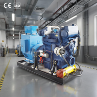 Moteur diesel marin 4 cylindres Mairne R4105ZC, boîte de vitesses, pompe à eau de mer, démarrage électrique, 4 temps, cylindrée 10L, refroidissement par eau, Euro
