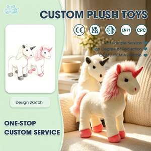 Peluche Licorne Magique de Qualité Supérieure, Confortable, en Tissu Doux pour Enfants, Compagnon Câlin et Amusement Créatif pour Raconter des Histoires - Product Image 1