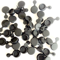 Cache-poussière en caoutchouc/silicone noir pour prise d'alimentation CC avec port de charge et capuchon d'interrupteur CB-194