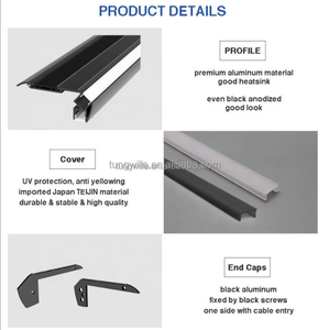 <span class=keywords><strong>Nez</strong></span> d'escalier rainuré <span class=keywords><strong>Led</strong></span> Profil en aluminium pour la zone <span class=keywords><strong>de</strong></span> <span class=keywords><strong>marche</strong></span> Bande d'éclairage Profil lumineux Design moderne pour l'application d'escalier - Product Image 5