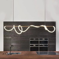 Zhongshan Restaurant Art acrylique Tube Flexible Led lampes suspendues décoratives lampes de luxe lustre en corde moderne