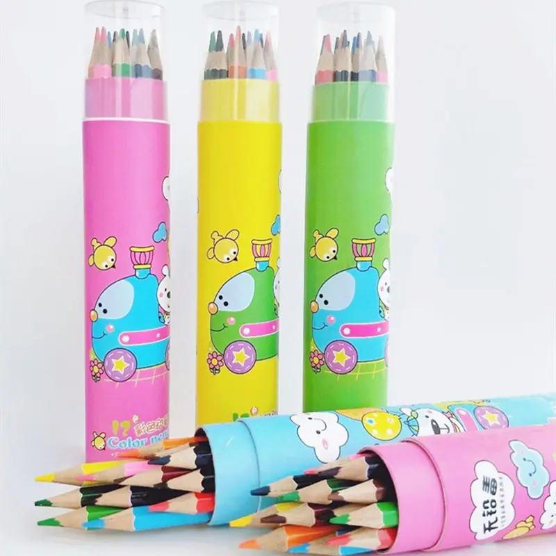लक्जरी उच्च गुणवत्ता गैर विषैले हेक्सागोनल लकड़ी पेशेवर रंग पेंसिल प्रचार कस्टम लोगो उपलब्ध